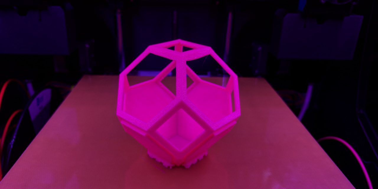 Testing the vibrant Emvio Pink PLA with a non-wasteful test print